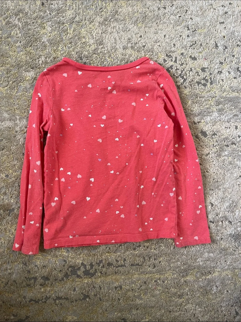 Girls pink hearts shirt
